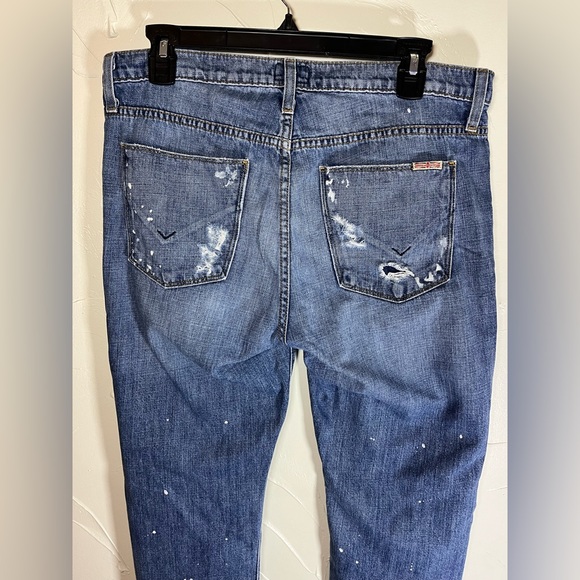 Hudson Jeans Jude Slouch Skinny Crop Distressed Jeans SZ 28waist - Picture 6 of 14
